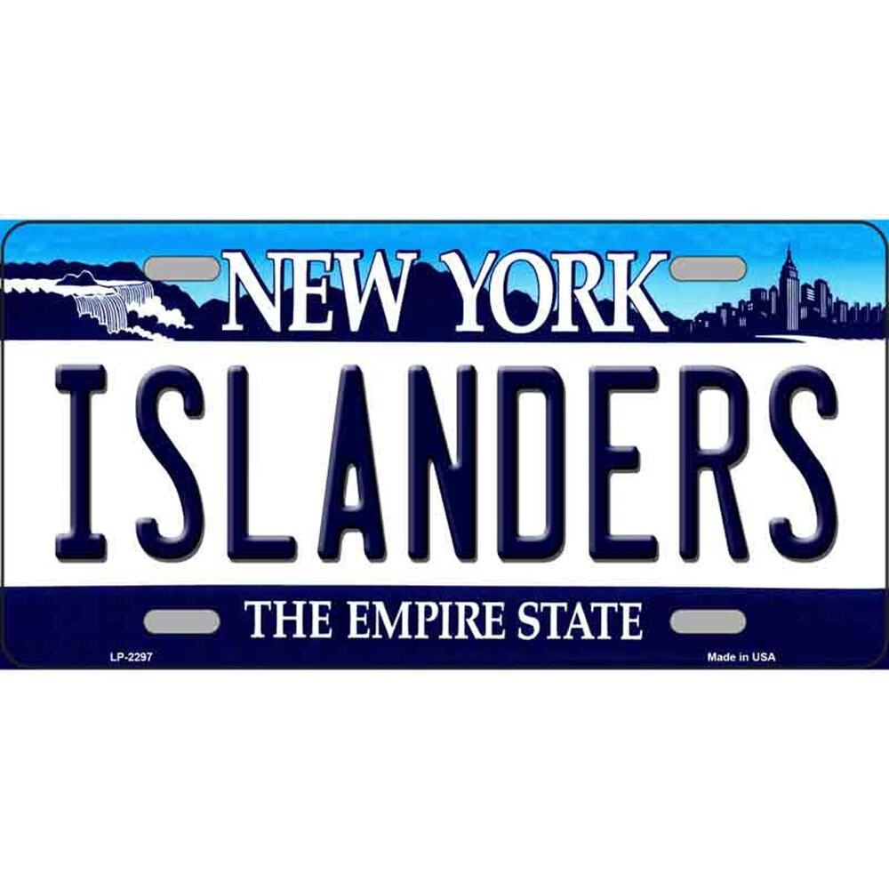 NHL  Islanders License Plate Stanley Cup Metal New York Retro Auto Hockey New